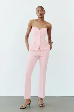 Online TOP BUSTIER BOTÓN FORRADO Mujer Tops / Bodies