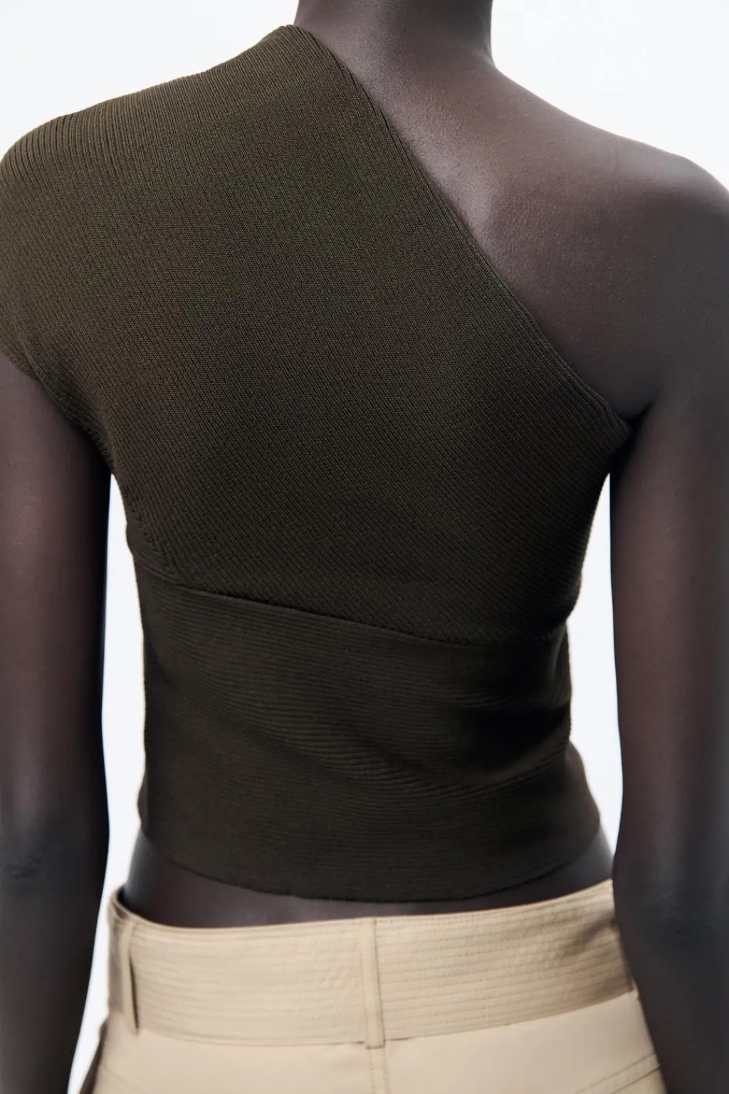 Fashion TOP CANALÉ PUNTO TIRANTE ASIMÉTRICO Mujer Cárdigan / Jerséis|Punto