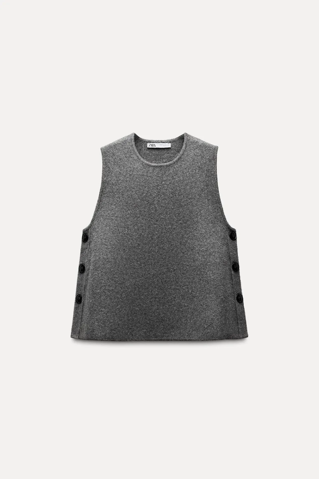 Discount TOP CHALECO BOTONES LATERALES Mujer Cárdigan / Jerséis|Punto