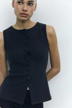 New TOP CHALECO BOTONES SOFT Mujer Tops / Bodies