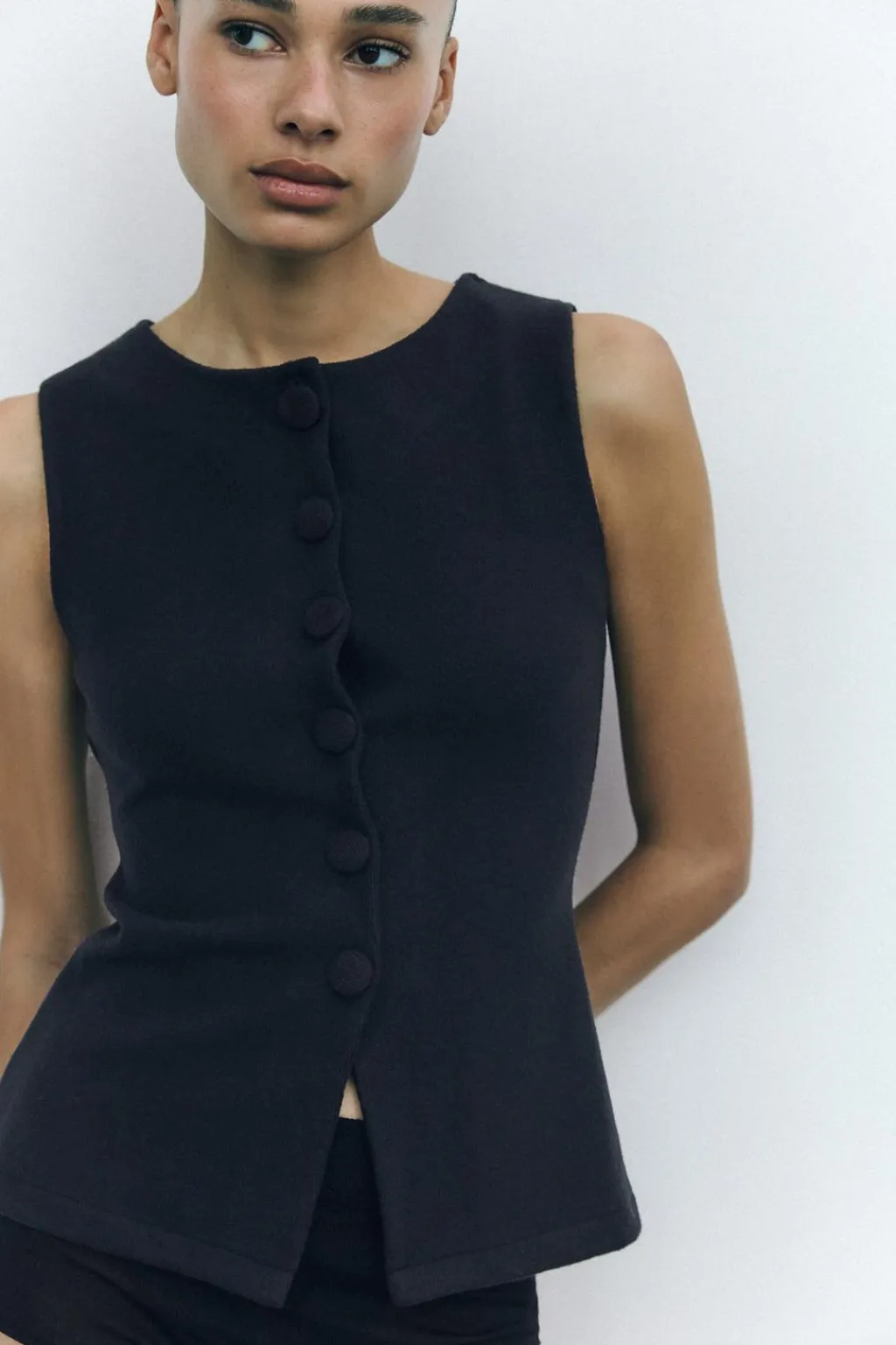 New TOP CHALECO BOTONES SOFT Mujer Tops / Bodies