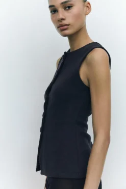 New TOP CHALECO BOTONES SOFT Mujer Tops / Bodies