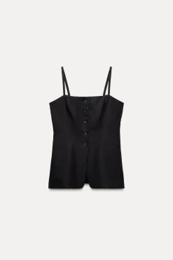 Best TOP CHALECO BOTONES ZW COLLECTION Mujer Tops / Bodies