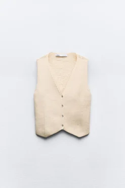 Online TOP CHALECO COMBINADO PUNTO Mujer Cárdigan / Jerséis|Punto