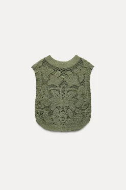 Fashion TOP CHALECO CROCHET Mujer Tops / Bodies