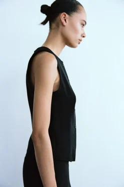 Outlet TOP CHALECO ENTALLADO Mujer Tops / Bodies