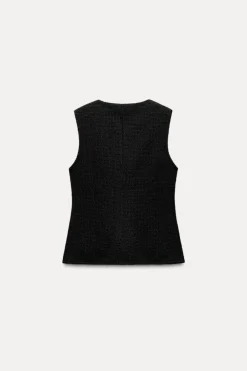 Clearance TOP CHALECO LARGO ESTRUCTURA Mujer Tops / Bodies