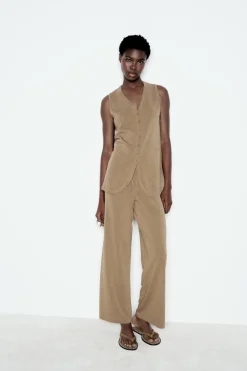 Outlet TOP CHALECO LARGO PUNTO Mujer Cárdigan / Jerséis|Punto