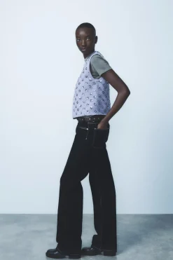 Clearance TOP CHALECO PUNTO ABALORIOS Mujer Tops / Bodies