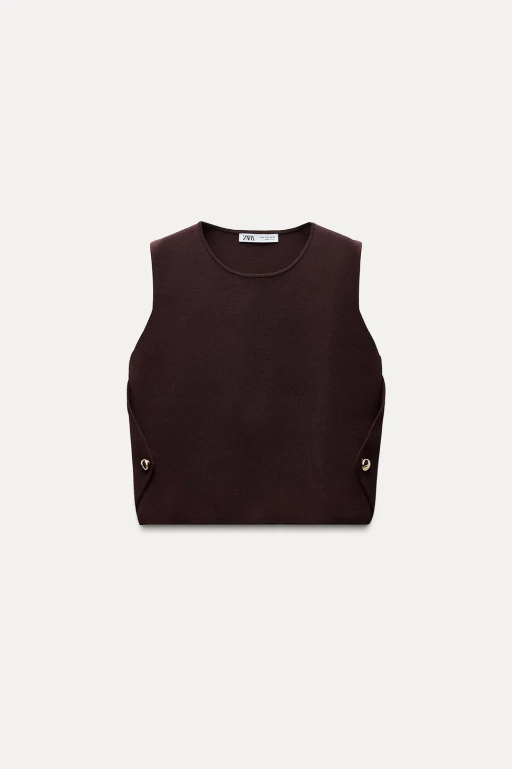 Fashion TOP CHALECO PUNTO BOTONES LATERALES Mujer Cárdigan / Jerséis|Punto