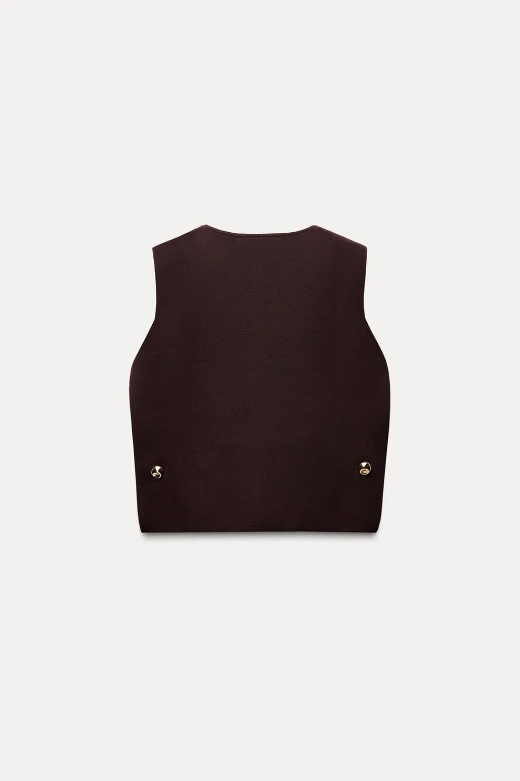 Fashion TOP CHALECO PUNTO BOTONES LATERALES Mujer Cárdigan / Jerséis|Punto