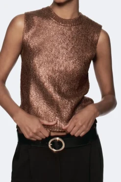 Sale TOP CHALECO PUNTO FOIL Mujer Cárdigan / Jerséis|Punto