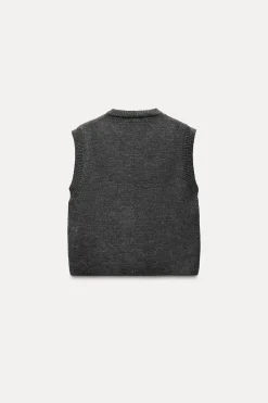 Clearance TOP CHALECO PUNTO LISO Mujer Cárdigan / Jerséis|Punto