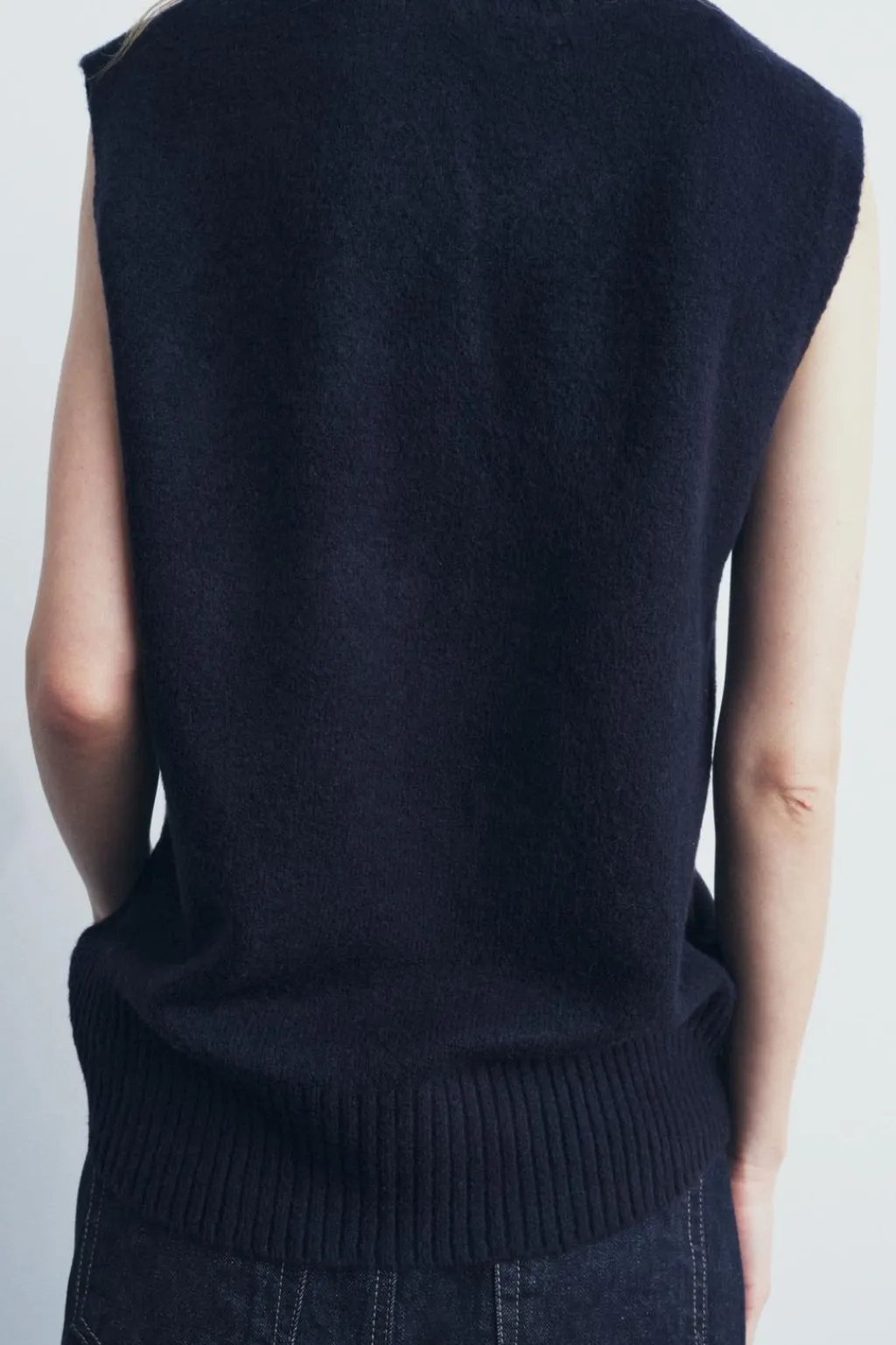 New TOP CHALECO PUNTO LISO Mujer Cárdigan / Jerséis|Punto