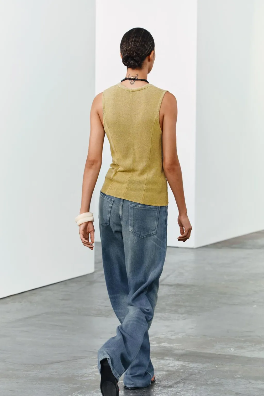 Online TOP CHALECO PUNTO LISO CON LINO Mujer Cárdigan / Jerséis|Punto