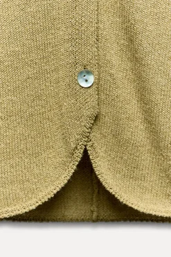 Online TOP CHALECO PUNTO LISO CON LINO Mujer Cárdigan / Jerséis|Punto