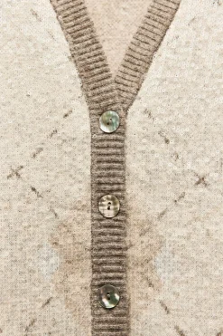 Best TOP CHALECO PUNTO ROMBOS LENTEJUELAS Mujer Cárdigan / Jerséis|Punto