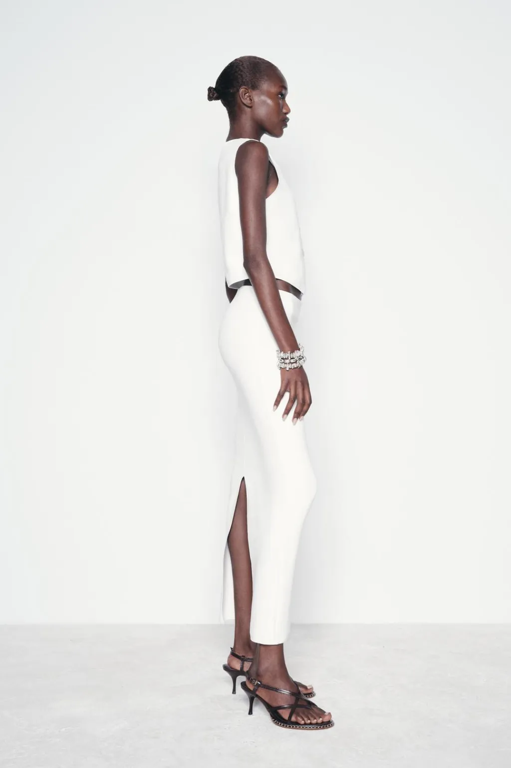 Online TOP CHALECO PUNTO STRETCH Mujer Cárdigan / Jerséis|Punto