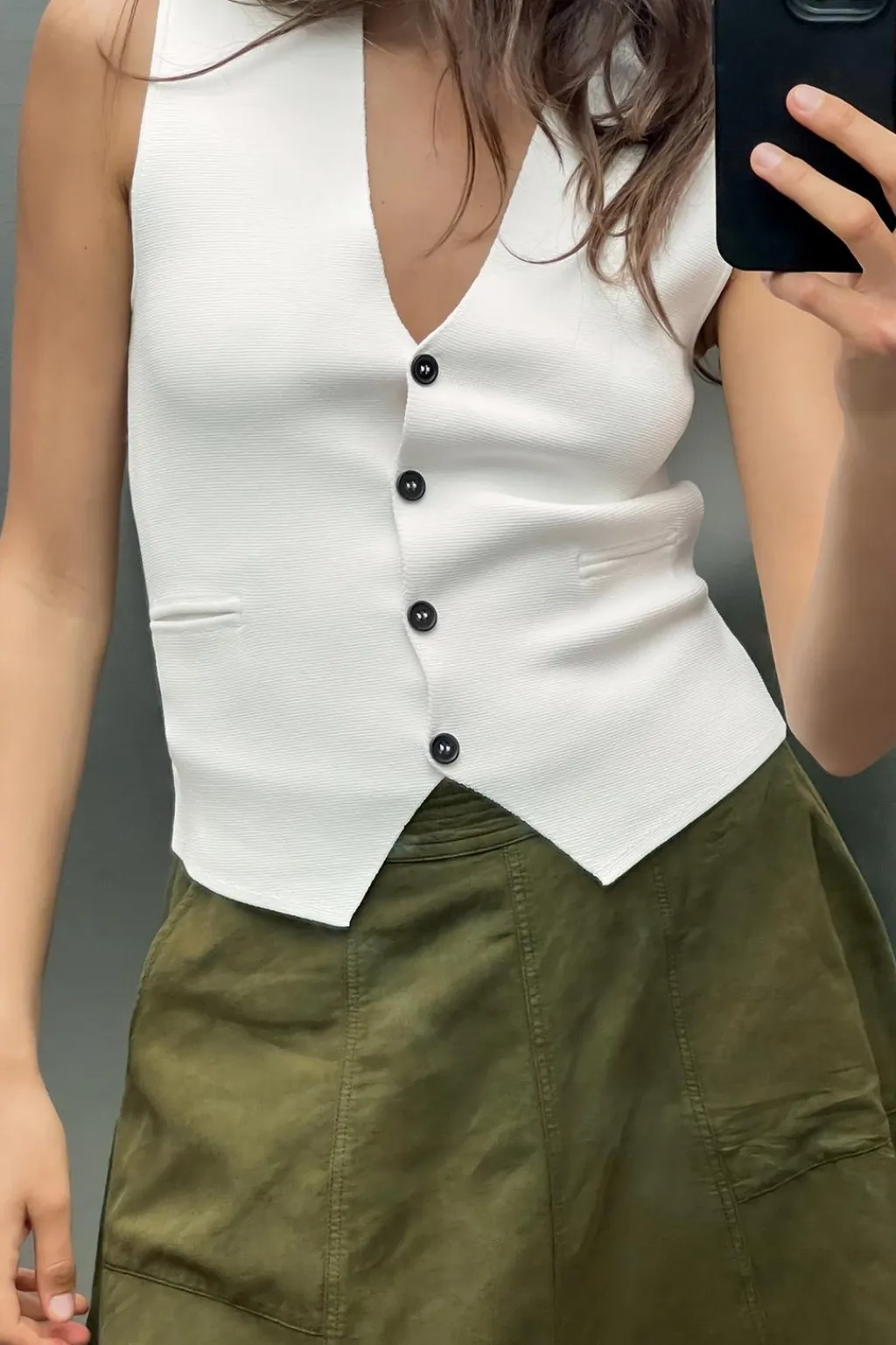 Hot TOP CHALECO PUNTO TRABILLA ESPALDA Mujer Cárdigan / Jerséis|Punto