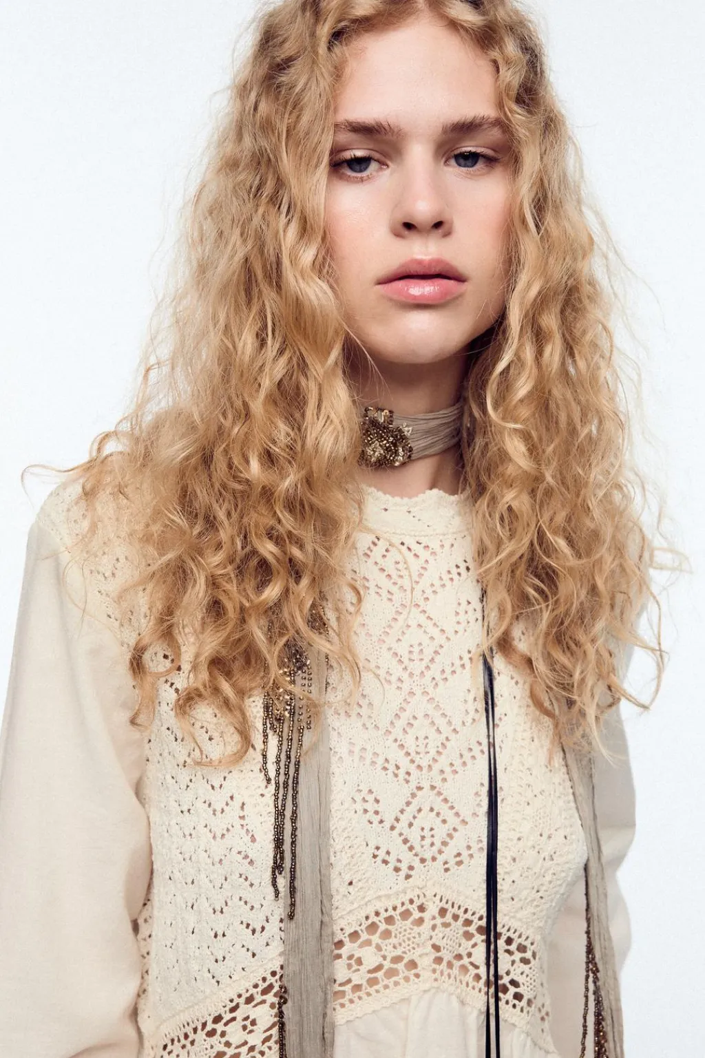 Hot TOP COMBINADO PUNTO POINTELLE Mujer Cárdigan / Jerséis|Punto