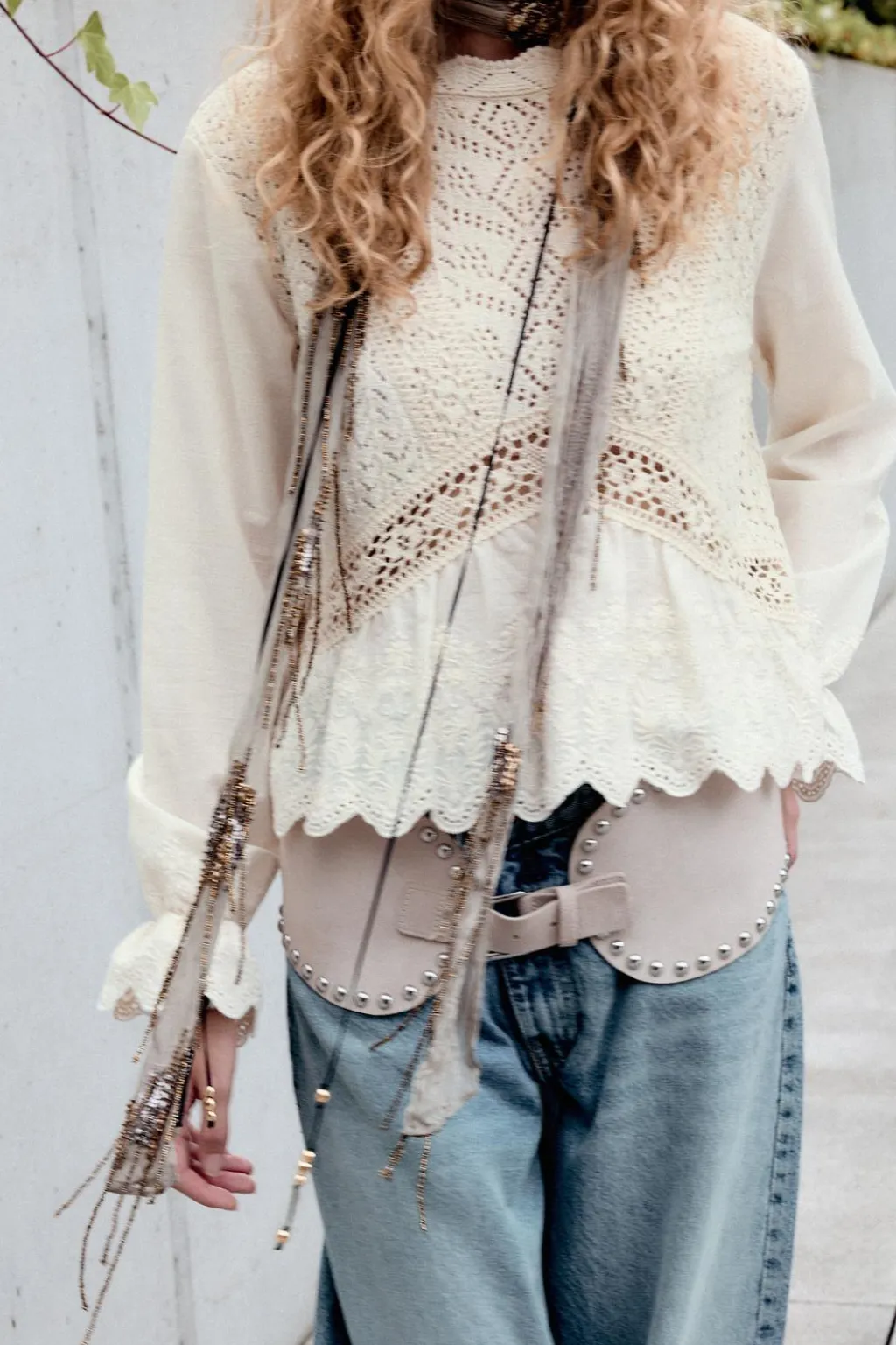 Hot TOP COMBINADO PUNTO POINTELLE Mujer Cárdigan / Jerséis|Punto