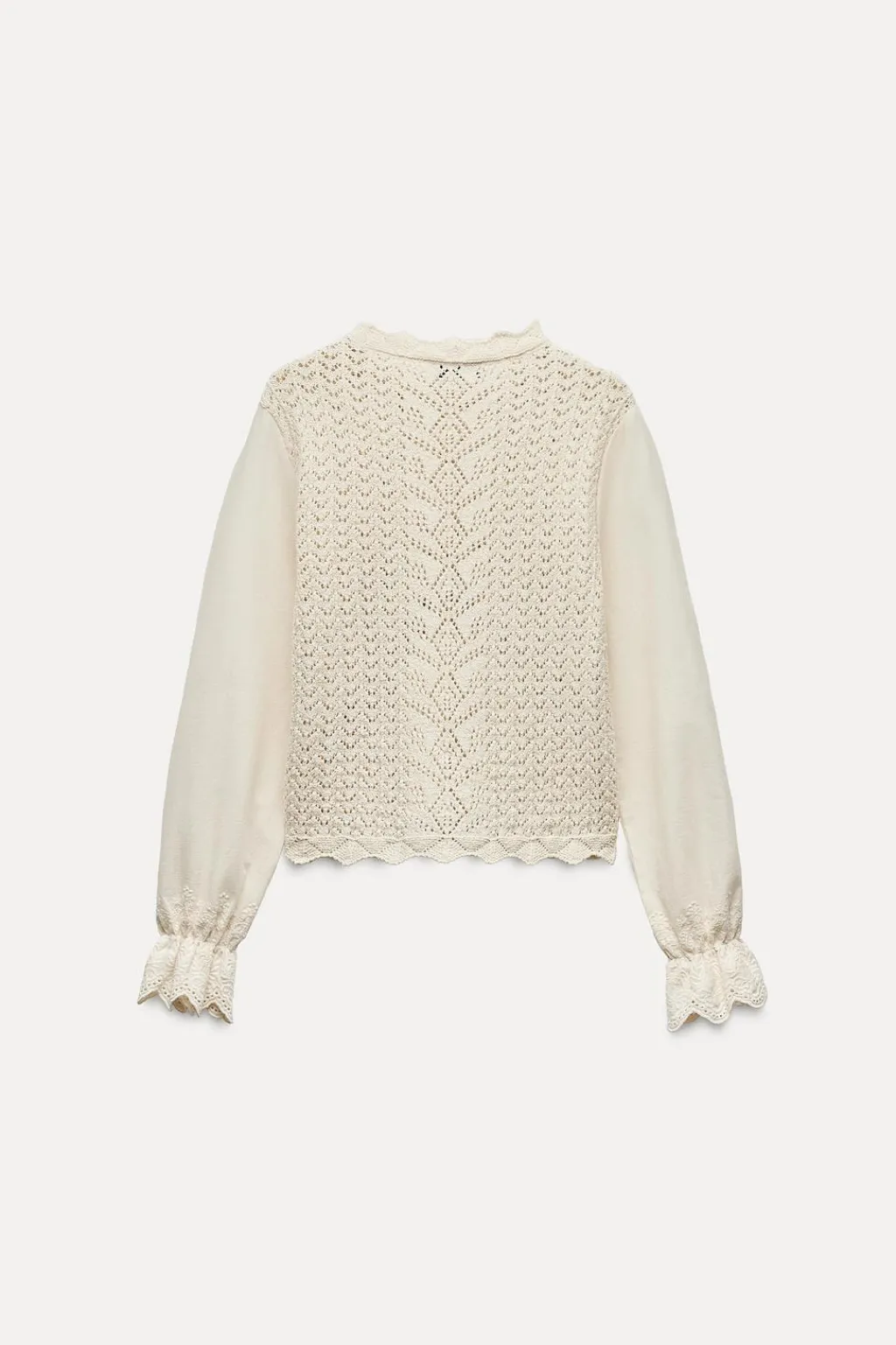 Hot TOP COMBINADO PUNTO POINTELLE Mujer Cárdigan / Jerséis|Punto