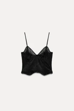 Clearance TOP CORSÉ TIRANTES ENCAJE Mujer Tops / Bodies