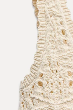 New TOP CORTO PUNTO POINTELLE Mujer Cárdigan / Jerséis|Punto