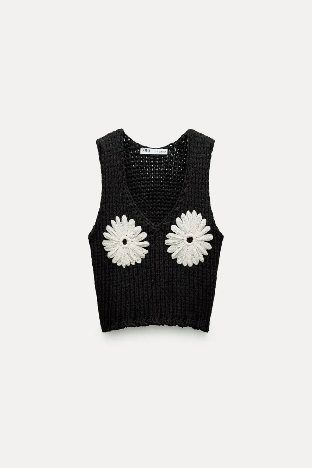 Sale TOP CROCHET PUNTO FLORES Mujer Cárdigan / Jerséis|Punto
