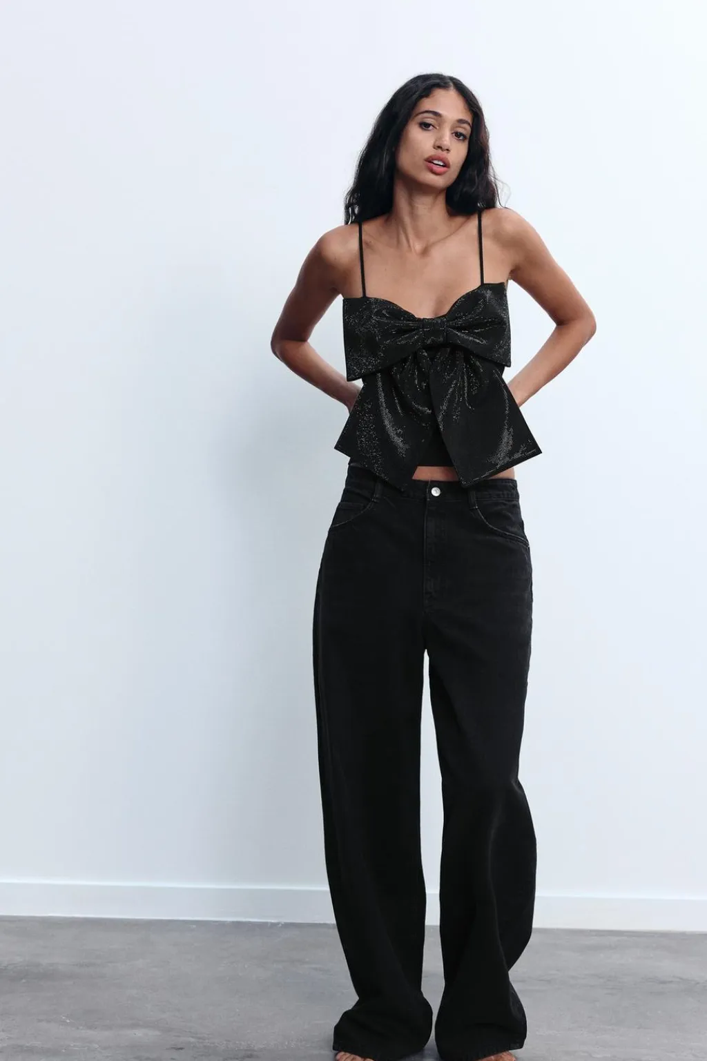 New TOP CROP LAZO STRASS Mujer Tops / Bodies