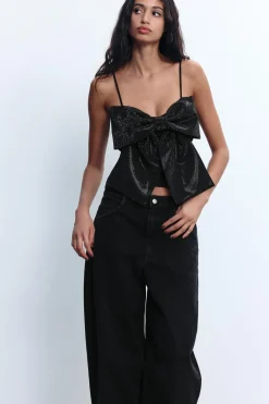 New TOP CROP LAZO STRASS Mujer Tops / Bodies