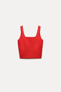 Discount TOP CROP PUNTO LISO Mujer Cárdigan / Jerséis|Punto