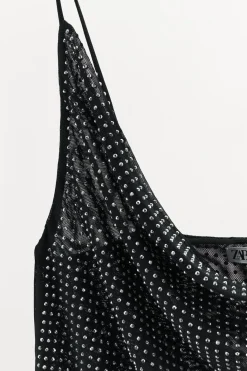 New TOP CROP TUL BRILLOS Mujer Tops / Bodies