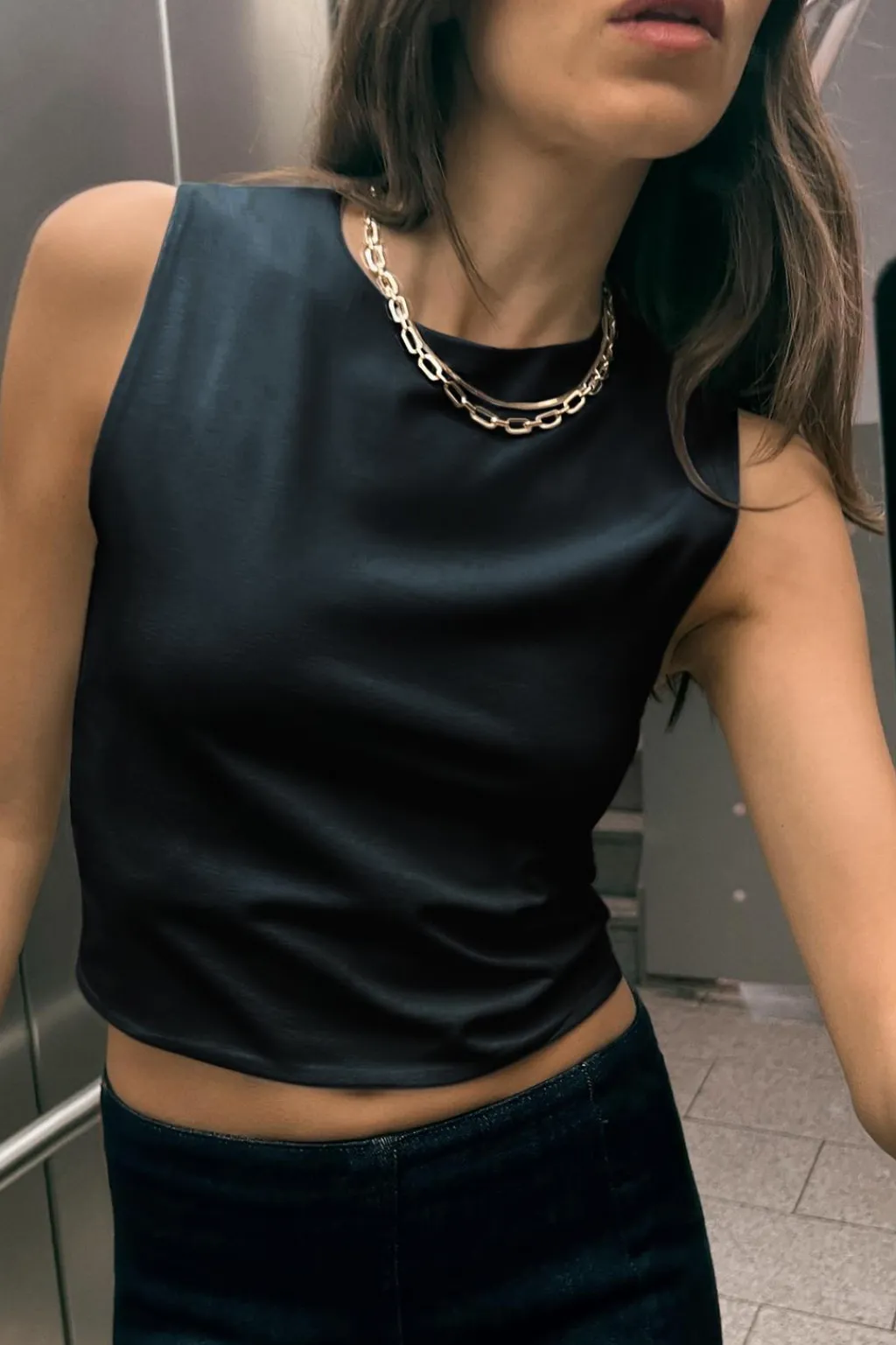 Fashion TOP CROPPED MANGA SISA Mujer Tops / Bodies