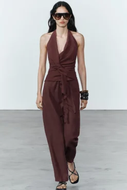 Clearance TOP CRUZADO HALTER ZW COLLECTION Mujer Tops / Bodies