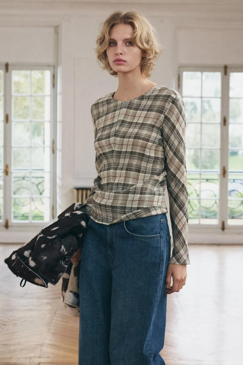 Fashion TOP CUADROS ZW COLLECTION Mujer Tops / Bodies