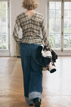 Fashion TOP CUADROS ZW COLLECTION Mujer Tops / Bodies