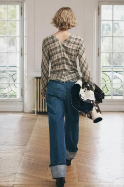 Fashion TOP CUADROS ZW COLLECTION Mujer Tops / Bodies