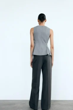 Fashion TOP CUELLO BARCO BOTONES Mujer Tops / Bodies