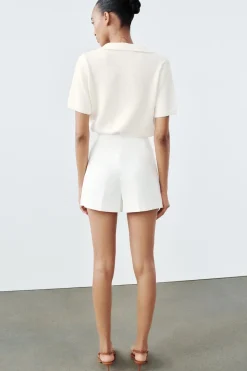 New TOP CUELLO POLO PUNTO LISO Mujer Cárdigan / Jerséis|Punto