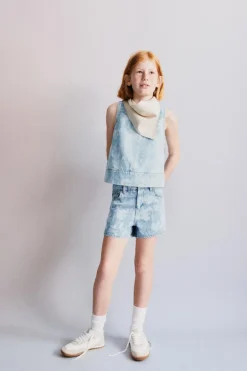 Niños ZARA 6 - 14 Años·Total Look<TOP DENIM FLORES
