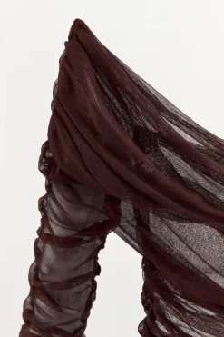 Clearance TOP DRAPEADO CRUZADO SEDA 100% Mujer Tops / Bodies|Lenceria