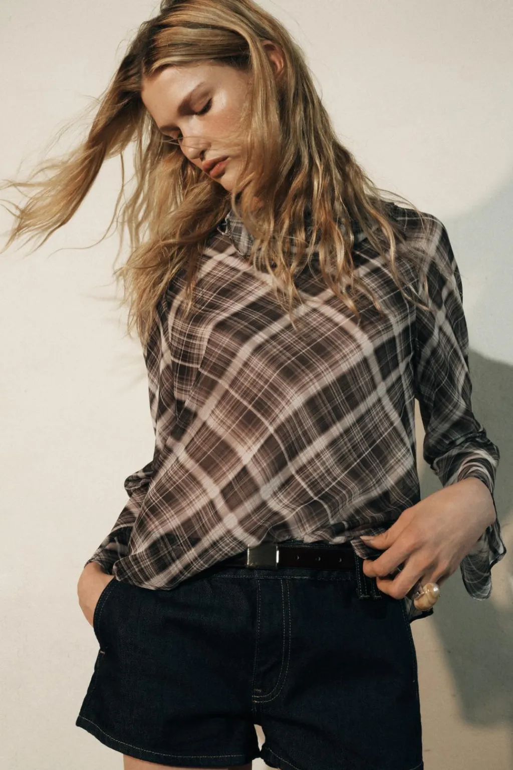 Fashion TOP DRAPEADO ESTAMPADO ZW COLLECTION Mujer Tops / Bodies