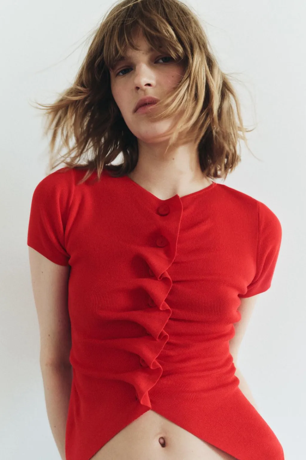 Hot TOP DRAPEADO PUNTO Mujer Cárdigan / Jerséis|Punto