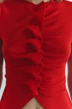 Hot TOP DRAPEADO PUNTO Mujer Cárdigan / Jerséis|Punto