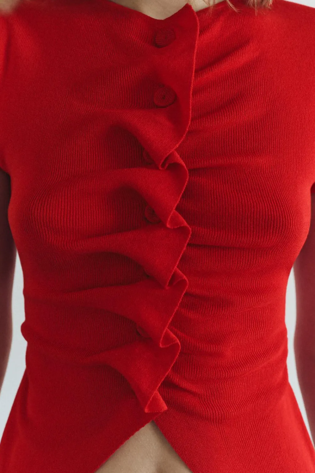 Hot TOP DRAPEADO PUNTO Mujer Cárdigan / Jerséis|Punto