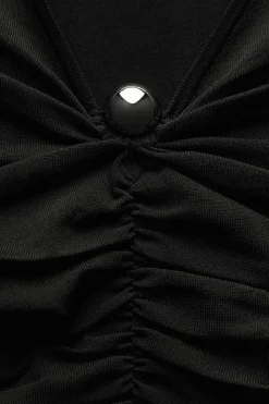 Discount TOP DRAPEADO PUNTO APLIQUE BOLA Mujer Cárdigan / Jerséis|Punto