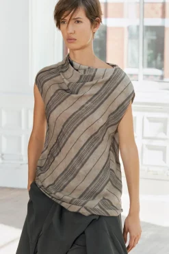 Outlet TOP DRAPEADO RAYAS ZW COLLECTION Mujer Tops / Bodies