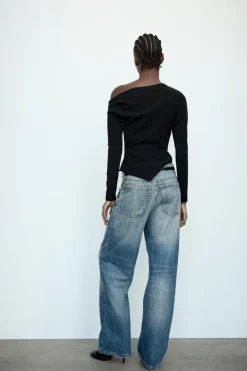 Clearance TOP ELÁSTICO ASIMÉTRICO Mujer Tops / Bodies