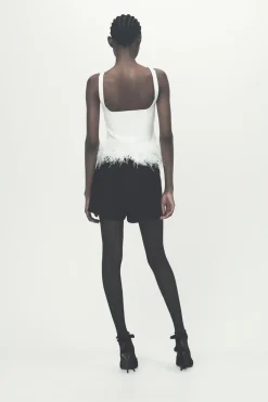 Online TOP ELÁSTICO PLUMAS Mujer Tops / Bodies